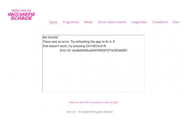 Schermafbeelding van vaccinatieschade.com