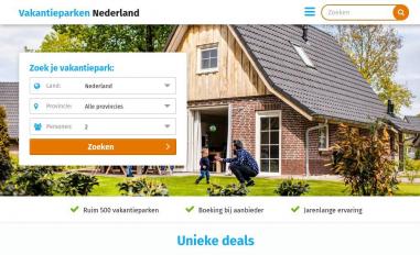 Schermafbeelding van vakantieparkennederland.nl