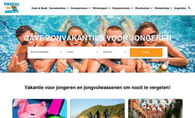 Schermafbeelding van vakantiesvoorjongeren.nl
