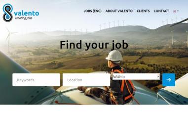 Schermafbeelding van valentojobs.com