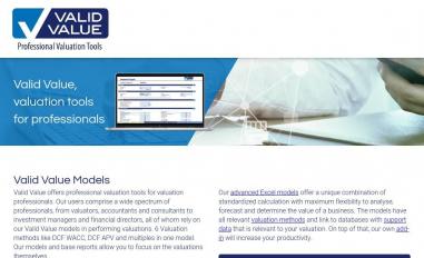 Schermafbeelding van validvalue.com