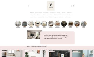 Schermafbeelding van valliestore.com