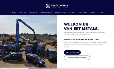 Schermafbeelding van vanestmetals.nl