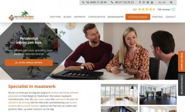 Schermafbeelding van vaneyckshutters.com