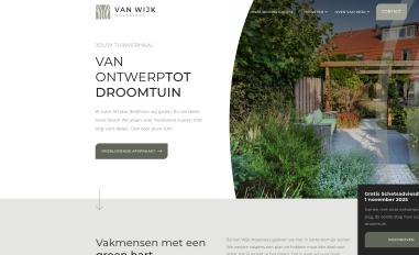 Schermafbeelding van vanwijkhoveniers.nl