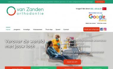 Schermafbeelding van vanzandenorthodontie.nl
