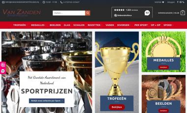 Schermafbeelding van vanzandensportprijzen.nl