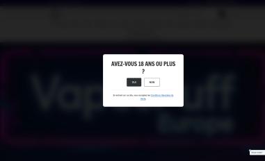 Schermafbeelding van vapespuffeurope.com
