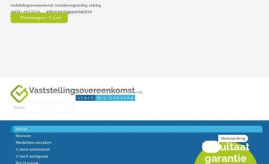 Schermafbeelding van vaststellingsovereenkomst.org