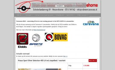 Schermafbeelding van vdmeercaravans.nl