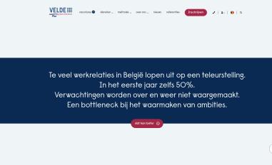 Schermafbeelding van velde.be