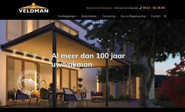 Schermafbeelding van veldmanzonwering.nl