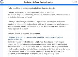 Schermafbeelding van veniatis.nl