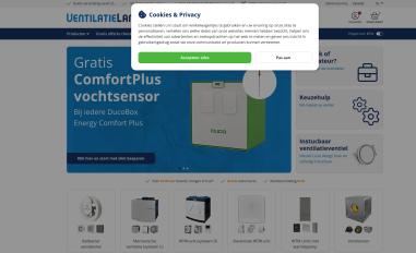 Schermafbeelding van ventilatieland.be