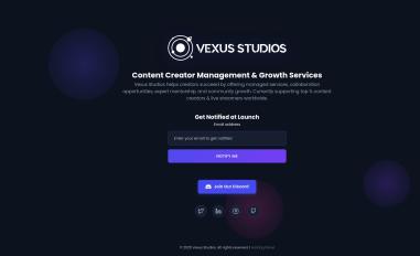 Schermafbeelding van vexusstudios.com