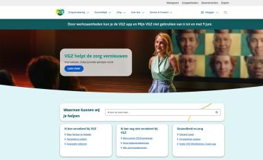 Schermafbeelding van vgz.nl
