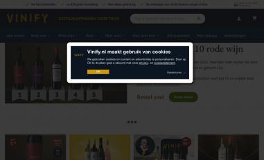 Schermafbeelding van vinify.nl