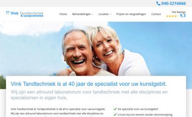 Schermafbeelding van vinktandtechniek.nl