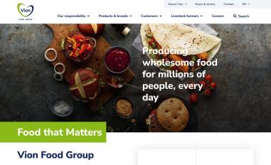 Schermafbeelding van vionfoodgroup.com