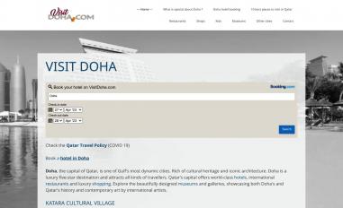 Schermafbeelding van visitdoha.com