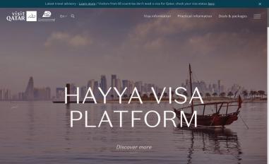 Schermafbeelding van visitqatar.com
