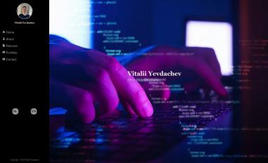 Schermafbeelding van vitalii-yevdachev.newdeveloper.nl