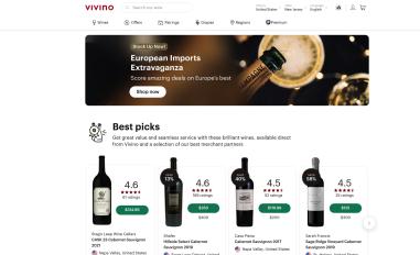 Schermafbeelding van vivino.com