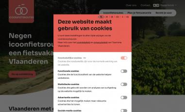 Schermafbeelding van vlaanderenmetdefiets.be