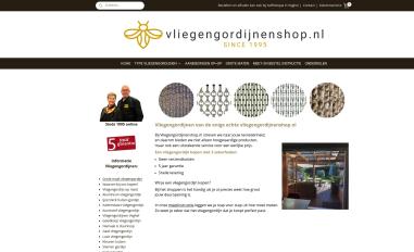 Schermafbeelding van vliegengordijnenshop.nl