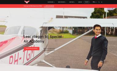 Schermafbeelding van vlieglessen.nl