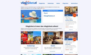 Schermafbeelding van vliegticket.nl