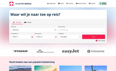 Schermafbeelding van vluchtboeken.nl