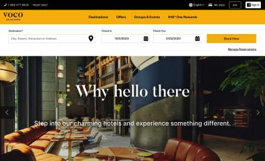 Schermafbeelding van vocohotels.com