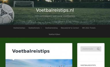 Schermafbeelding van voetbalreistips.nl
