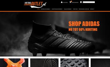 Schermafbeelding van voetbalschoenenoutlet.nl
