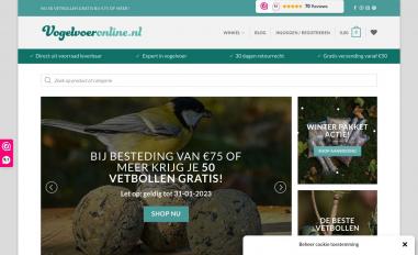 Schermafbeelding van vogelvoeronline.nl
