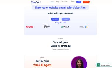 Schermafbeelding van voiceflux.ai