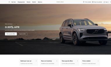 Schermafbeelding van volvocars.com