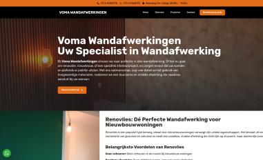 Schermafbeelding van voma-wandafwerkingen.nl