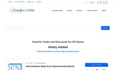 Schermafbeelding van vouchercodesite.co.uk