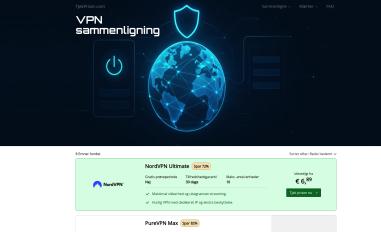 Schermafbeelding van vpn.tjekpriser.com