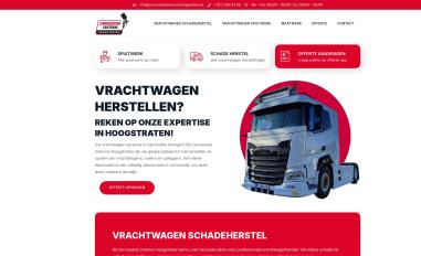 Schermafbeelding van vrachtwagenherstellen.be