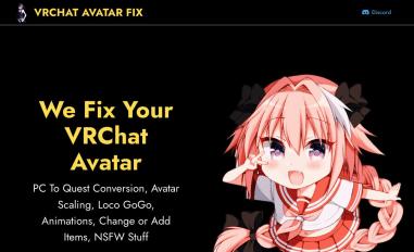 Schermafbeelding van vrchatavatarfix.com