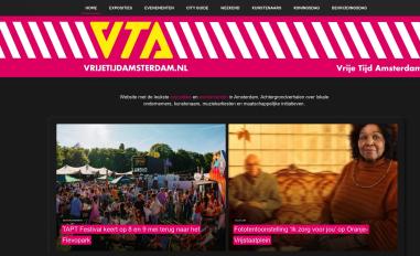 Schermafbeelding van vrijetijdamsterdam.nl