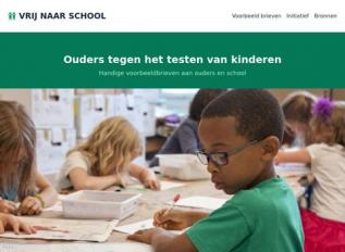Schermafbeelding van vrijnaarschool.nl