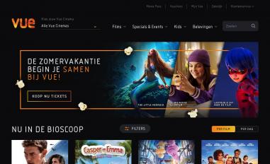 Schermafbeelding van vuecinemas.nl
