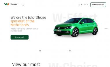 Schermafbeelding van w-lease.nl