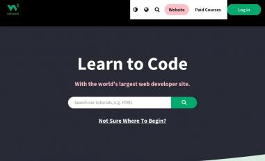 Schermafbeelding van w3schools.com