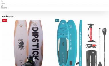 Schermafbeelding van wakeboardonline.nl