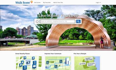 Schermafbeelding van walkscore.com